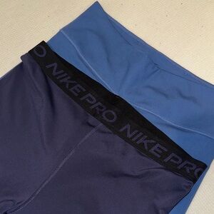 Nike Pro Blue and Violet Leggings